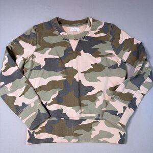 Madewell Mile(s) Camouflage Sweatshirt Tan Brown Green XSmall Pullover